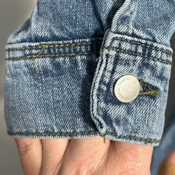 NWT Universal Thread Utility Baggy Denim Jumpsuit Women's Size 10 - Picture 7 of 14